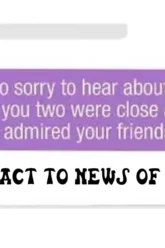 how to react to news of death